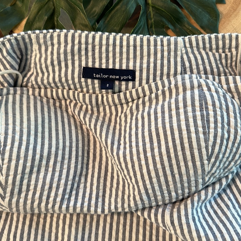 Tailor New York striped mini strapless dress with side slit - Picture 5 of 7